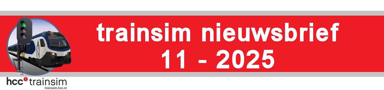 Logo HCC!trainsim, tekst: trainsim nieuwsbrief 11 2025
